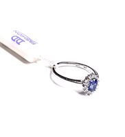 Anello Davite & Delucchi Donna in Oro bianco Zaffiro 0.60 Ct AA 031144ZF - AA 031144ZF